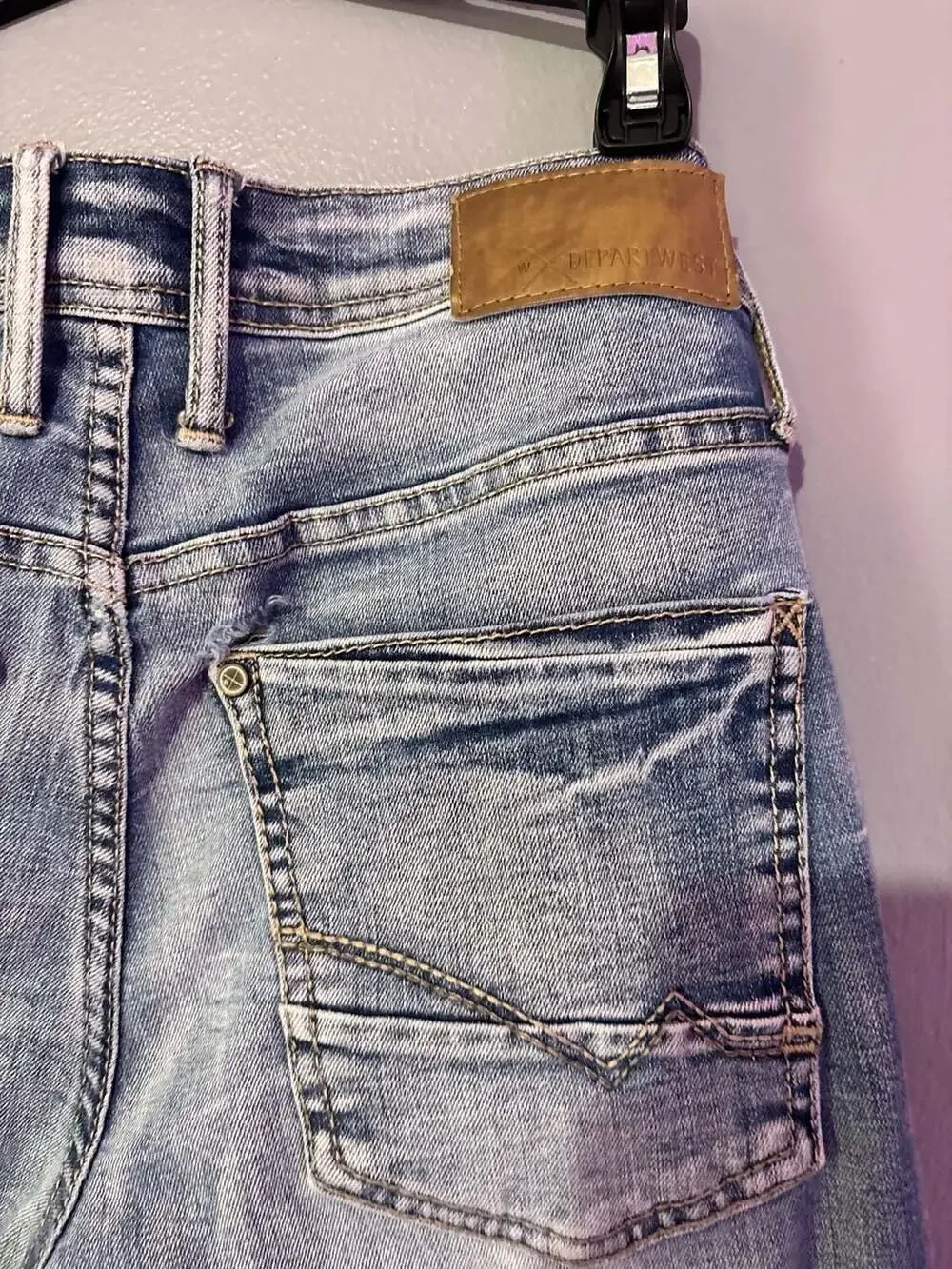 Departwest Trouper Taper Stretch Jeans Light Wash 29W 30S